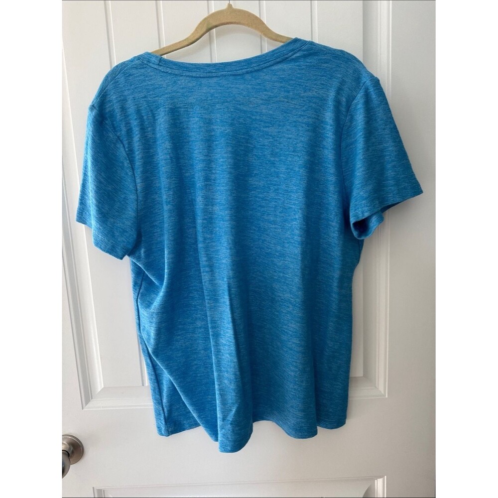 Time and Tru Blue Scoop Neck Short Sleeve Tee - Picture 2 of 3